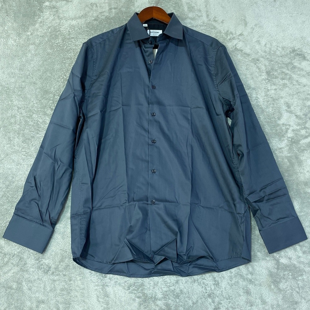 NWOT Duchamp London Slim Fit Button Down Shirt Men's XL 17 Blue Cotton